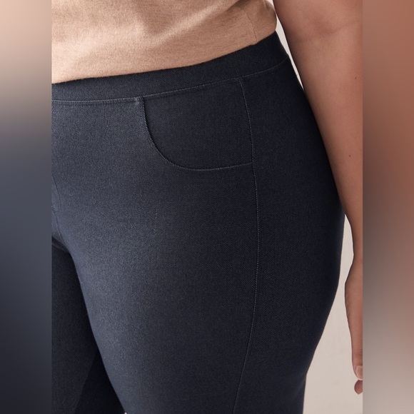 Addition Elle Solid Denim Leggings with Elastic Waistband Size 10-12 - Picture 3 of 12